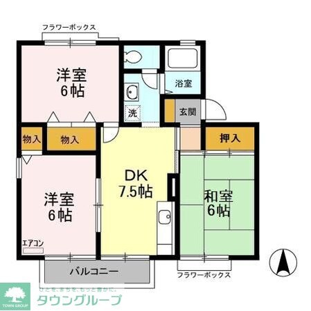 カサベルデ Cの物件間取画像